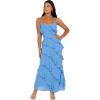 Petal & Pup Womens Ciao Ruffles Maxi Dress(Blue)