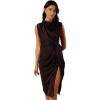 Petal & Pup Women’s Dina Midi Dress(Black Coffee)