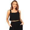 Petal & Pup Women’s Eleanor Cropped Top(Black)