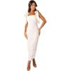 Petal & Pup Women’s Emersyn Midi Lace Dress(White)
