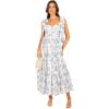Petal & Pup Women’s Floret Midi Dress(Blue)