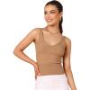 Petal & Pup Women’s Gemma V Neck Tank Top(Camel)
