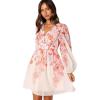 Petal & Pup Women’s Hattie Long Sleeve Mini Dress(Pink Floral)
