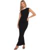 Petal & Pup Women’s Jayda Maxi Dress(Black/White)