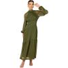 Petal & Pup Women’s Julip Sheer Long Sleeve Maxi Dress(Olive)