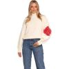 Petal & Pup Women’s Kelso Flower Embroidery Knit Sweater(Cream)