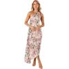 Petal & Pup Women’s Kleo One Shoulder Maxi Dress(Pink Floral)