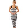 Petal & Pup Women’s Ledger Midi Dress-Navy Stripe(Navy Stripe)