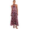 Petal & Pup Women’s Lennon Halterneck Maxi Dress(Navy Floral)