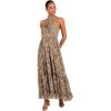 Petal & Pup Women’s Lennon Halterneck Maxi Dress(Olive Floral)