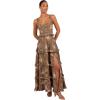 Petal & Pup Women’s Lillee Tiered Maxi Dress(Olive Print)