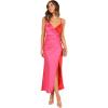 Petal & Pup Womens Lipa Colourblock Midi Slip Dress(Pink/Red)