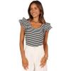 Petal & Pup Women’s Martina Ribbed Top(Black Stripe)