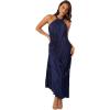 Petal & Pup Women’s Melody Plisse Halter Maxi Dress(Navy)