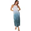 Petal & Pup Women’s Melody Plisse Halter Maxi Dress(Navy Gradient)