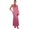 Petal & Pup Women’s Mila Halterneck Maxi Dress(Dark Rose)