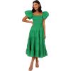 Petal & Pup Women’s Morgan Tiered Dress(Green)