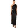 Petal & Pup Women’s Nadia One Shoulder Maxi Dress(Black)
