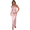 Petal & Pup Women’s Nadia One Shoulder Maxi Dress(Dusty Rose)