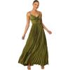 Petal & Pup Womens Naira Pleated Maxi Dress(Palm Green)