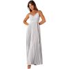 Petal & Pup Womens Naira Pleated Maxi Dress(Silver)