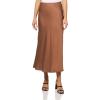 Petal & Pup Women’s Nellie Satin Midi Skirt(Banksia Brown)