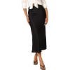Petal & Pup Women’s Nellie Satin Midi Skirt(Black)