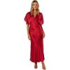 Petal & Pup Womens Ricki Maxi Dress(Ruby Wine)