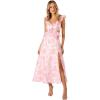 Petal & Pup Womens Rori Ruffle Maxi Dress(Pink Floral)
