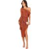 Petal & Pup Womens Santiago Off Shoulder Midi Dress(Bronze)