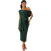 Petal & Pup Womens Santiago Off Shoulder Midi Dress(Emerald)