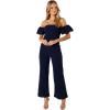Petal & Pup Womens Tamra Off Shoulder Jumpsuit(Navy)