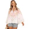 Petal & Pup Women’s Tiarna Shirt(White Floral)