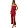 Petal & Pup Women’s Vienna Strapless Midi Dress(Berry)