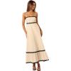Petal & Pup Women’s Yana Maxi Dress(Cream Black)