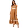 Petal & Pup Women’s Yana Maxi Dress(Tan White)