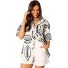 Petal & Pup Womens Zayd Button Up Shirt(Navy)