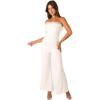 Petal & Pup womens Louise Feather Trim Jumpsuit(White)