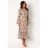 Petal & Pup Women’s Pierre Long Sleeve Lace Maxi Dress(Mocha)