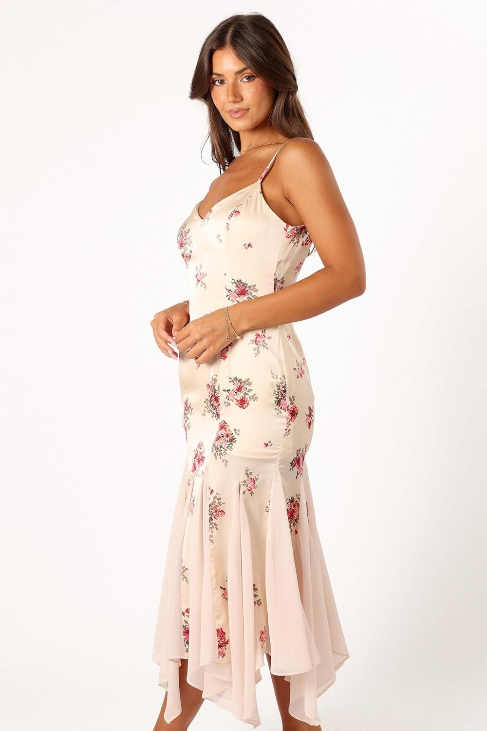 imagePetal ampamp Pup Womens Cinta Midi DressCream Floral