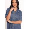 Petal & Pup Women’s Fleming Shirt Mini Dress-Denim(Denim)