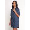 Petal & Pup Women’s Fleming Shirt Mini Dress-Denim(Denim)